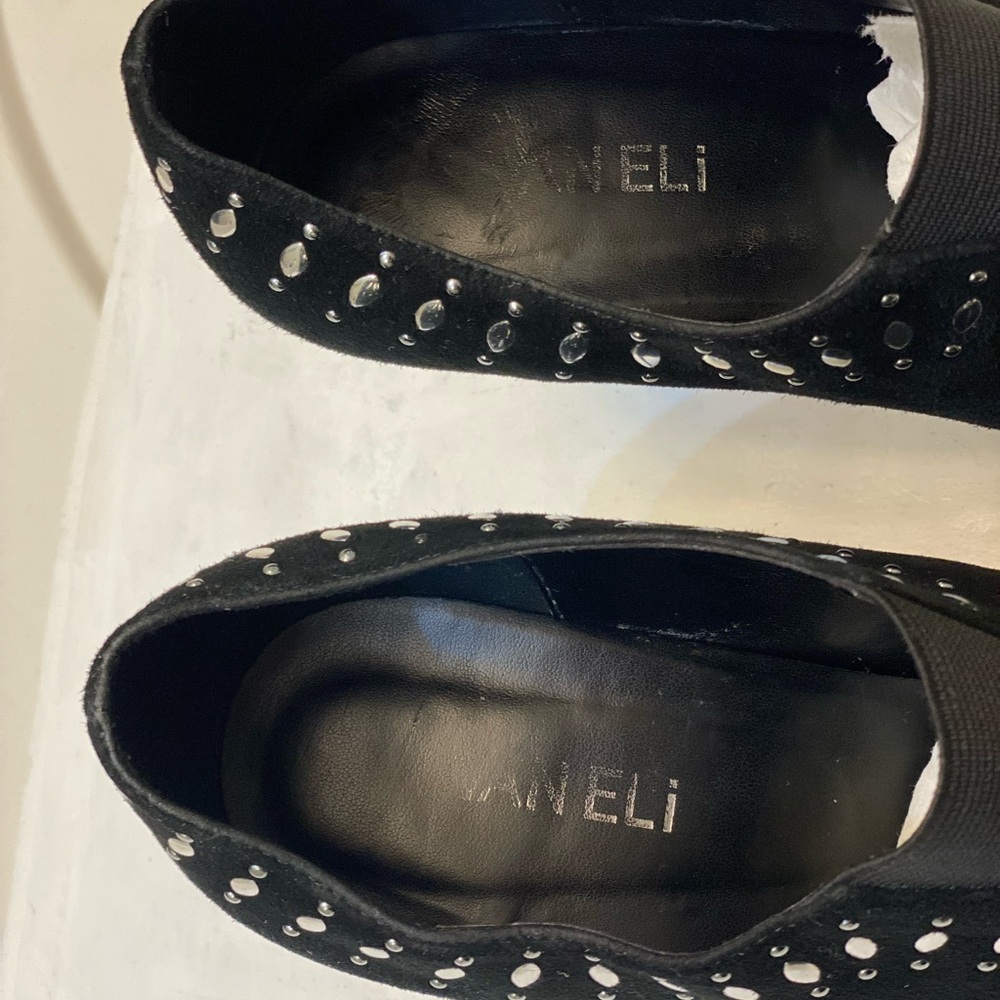 VANELI ZOEY Black Suede Studded ankles boots size 9M excellent condition perfect - Picture 7 of 12